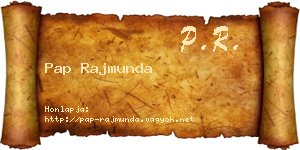 Pap Rajmunda névjegykártya