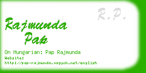 rajmunda pap business card